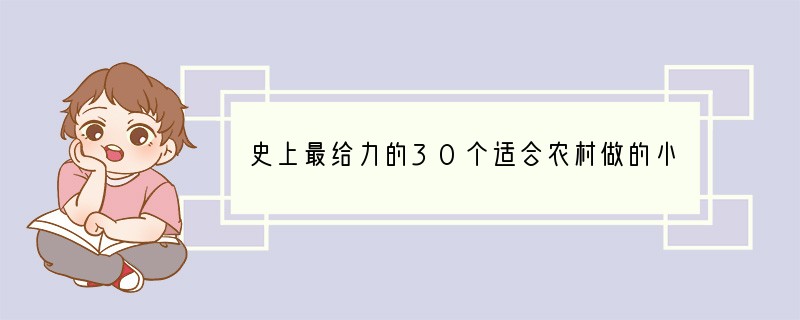 史上最给力的30个适合农村做的小本创业项目