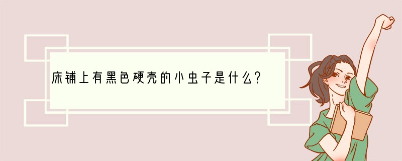 床铺上有黑色硬壳的小虫子是什么？